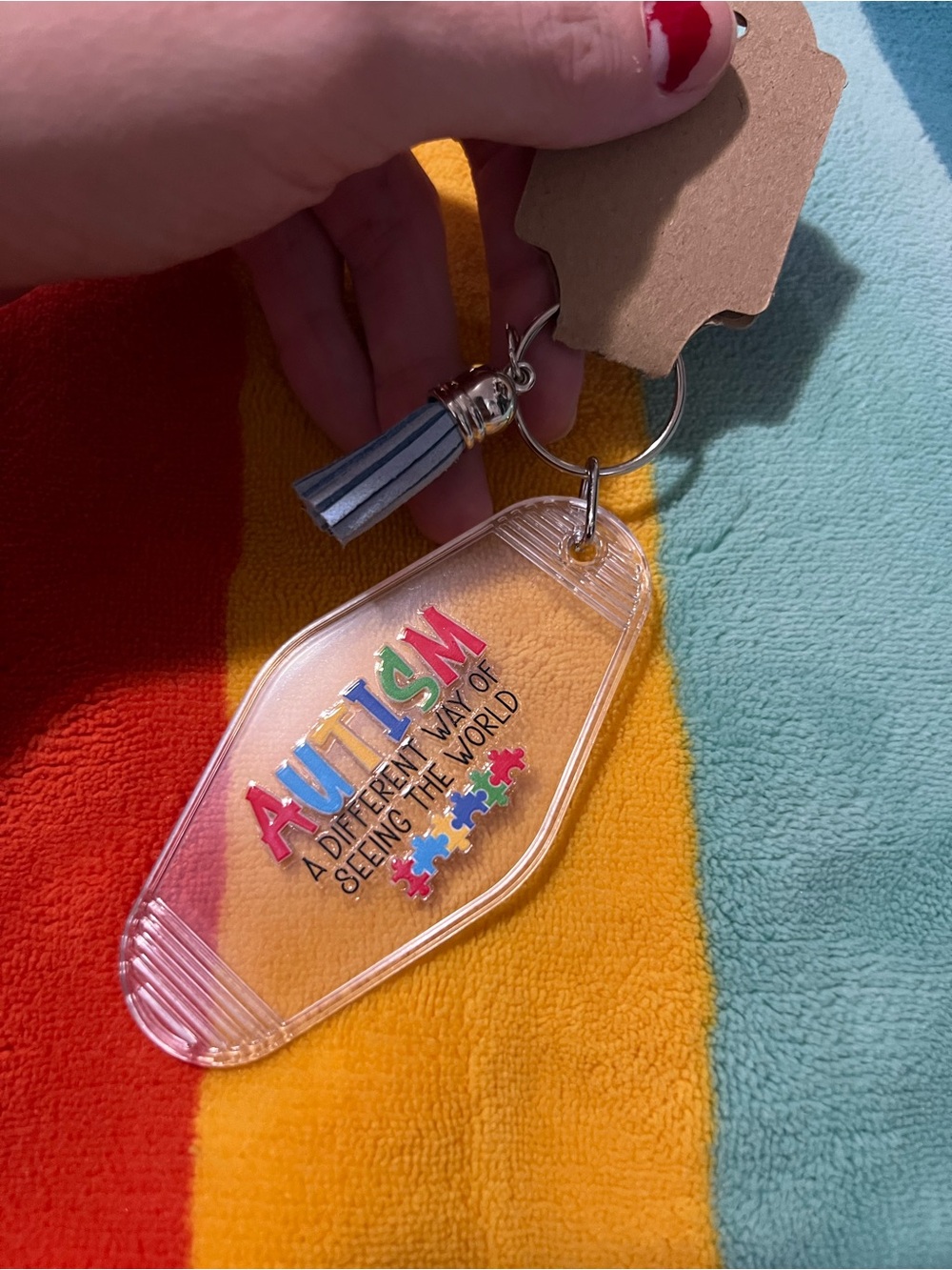 Autism Awareness Keychain 🧩 - Picture 3 of 5